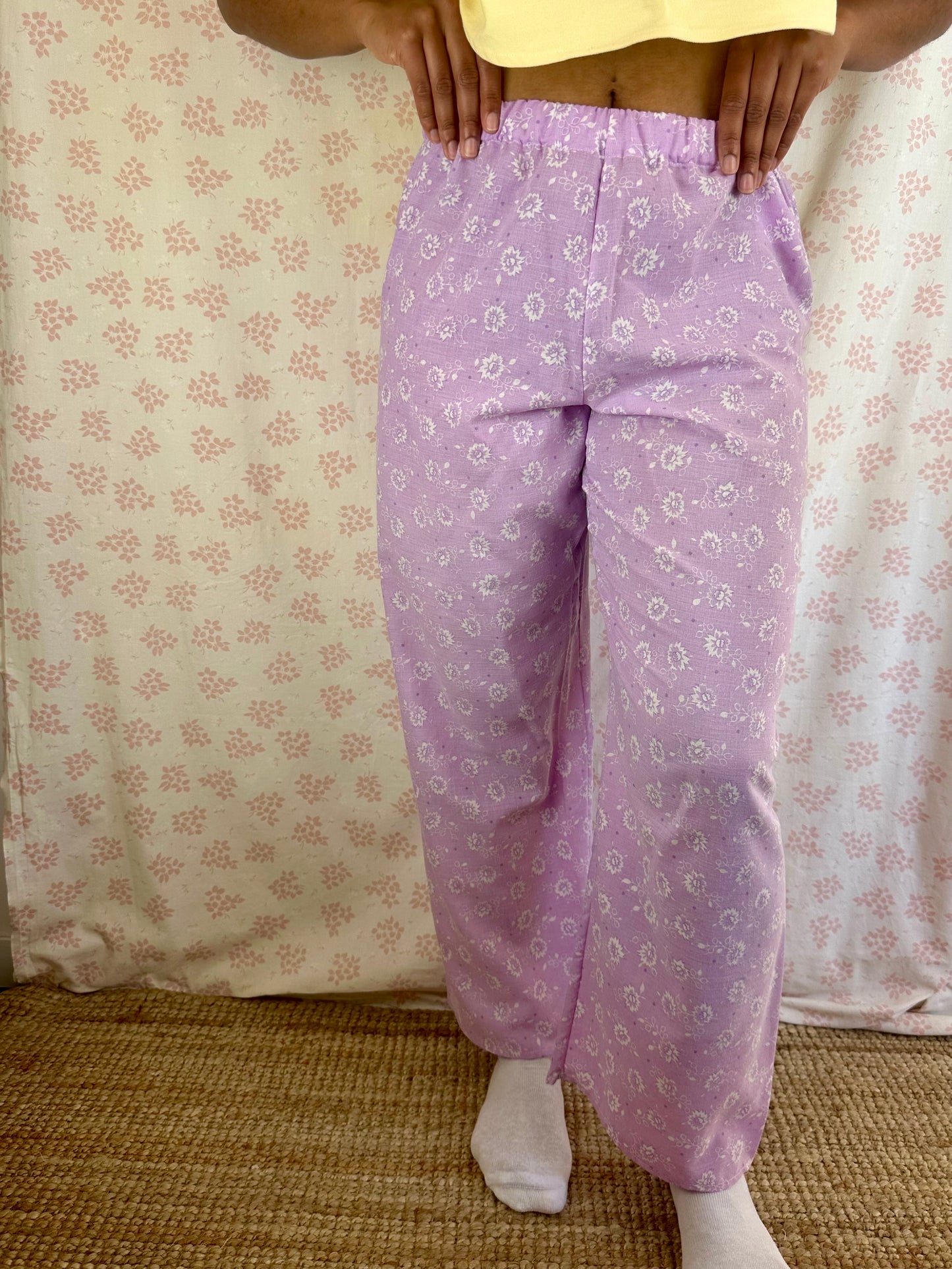 Pantalon Fleurs Lila