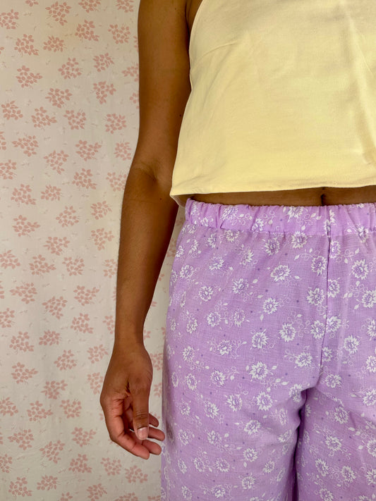 Pantalon Fleurs Lila