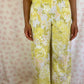 Pantalon Fleurs Jaune et Vert