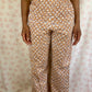 Pantalon Motifs Orange et Marron