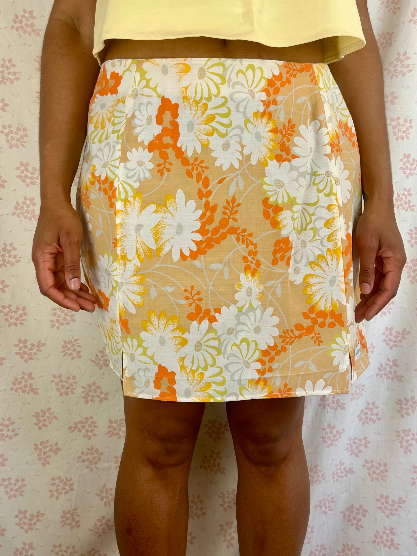 Jupe Fleurs Orange