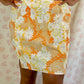 Jupe Fleurs Orange
