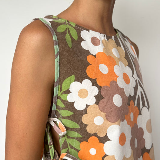 Haut Noeud Coté Marron Fleurs