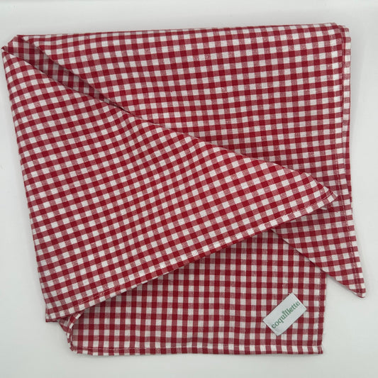 Grand Foulard Vichy Rouge