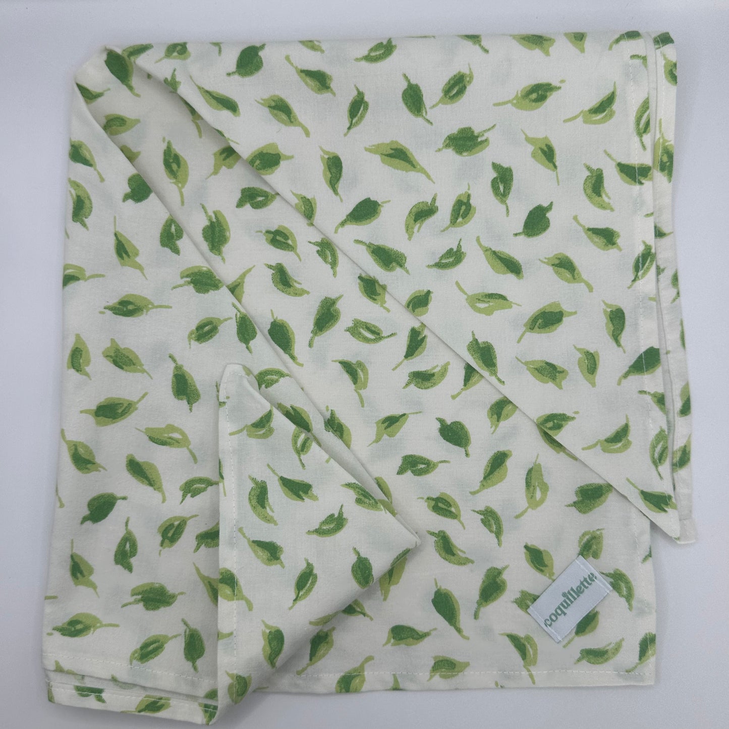 Grand Foulard Feuille Vert