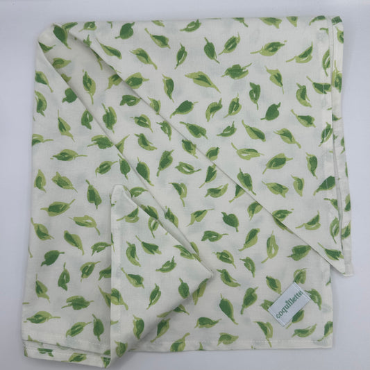 Grand Foulard Feuille Vert