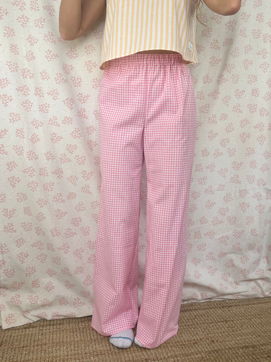 Pantalon Vichy Rose