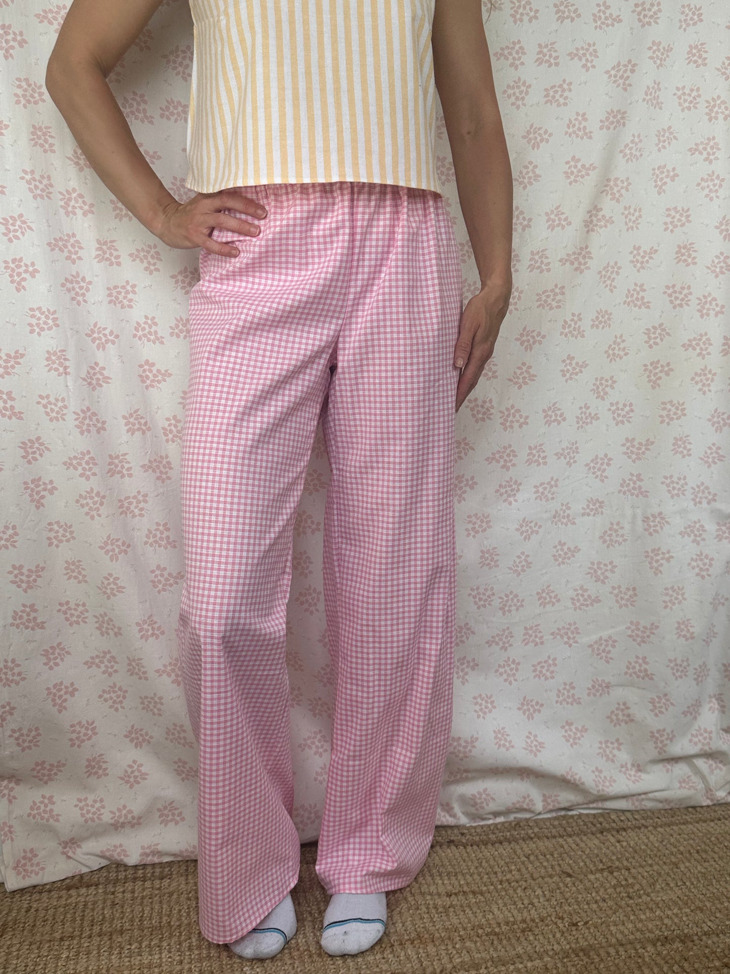 Pantalon Vichy Rose