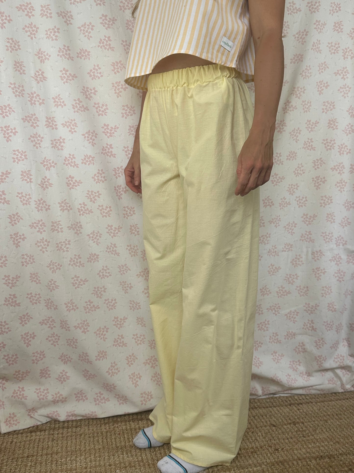 Pantalon Uni Jaune