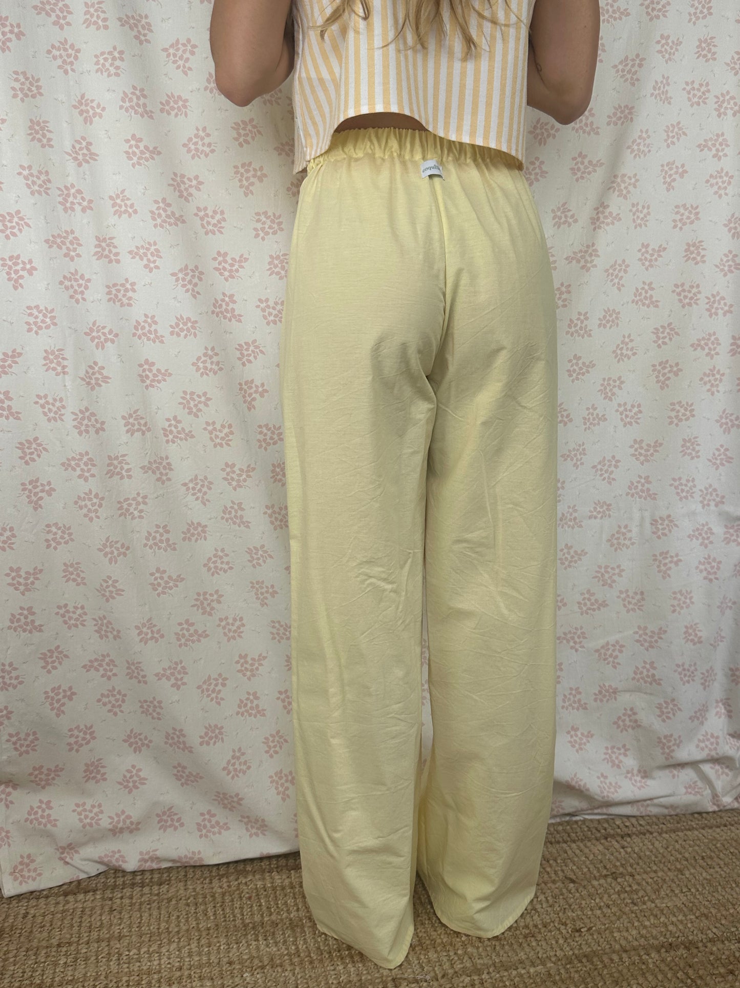 Pantalon Uni Jaune