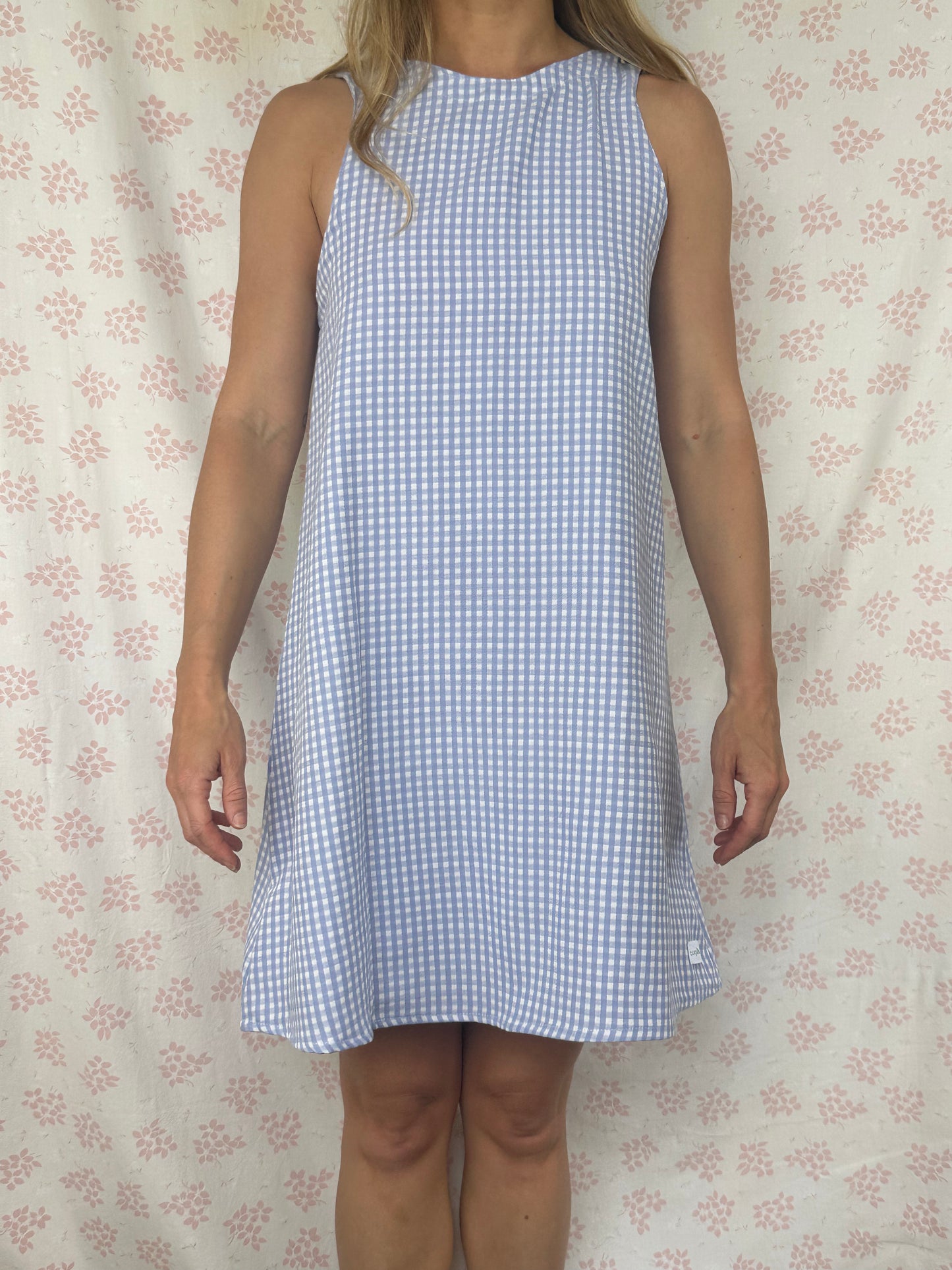 Robe Col Vichy Bleu