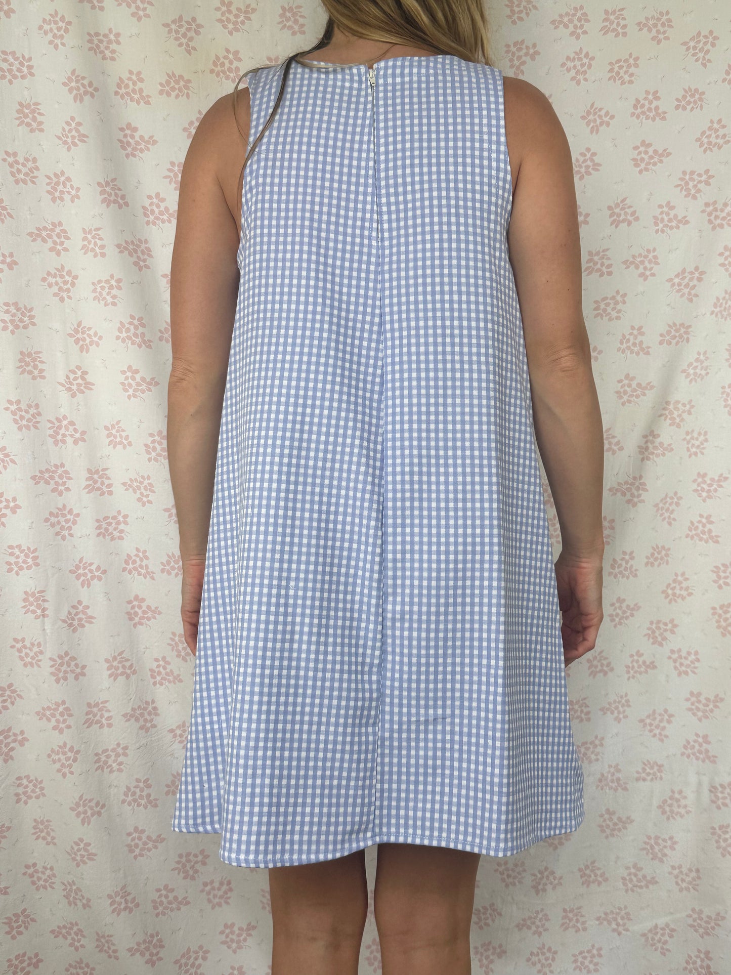 Robe Col Vichy Bleu