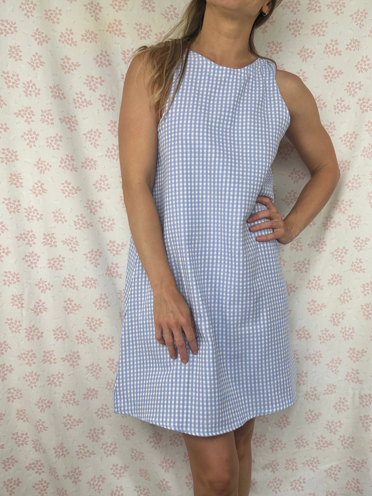 Robe Col Vichy Bleu