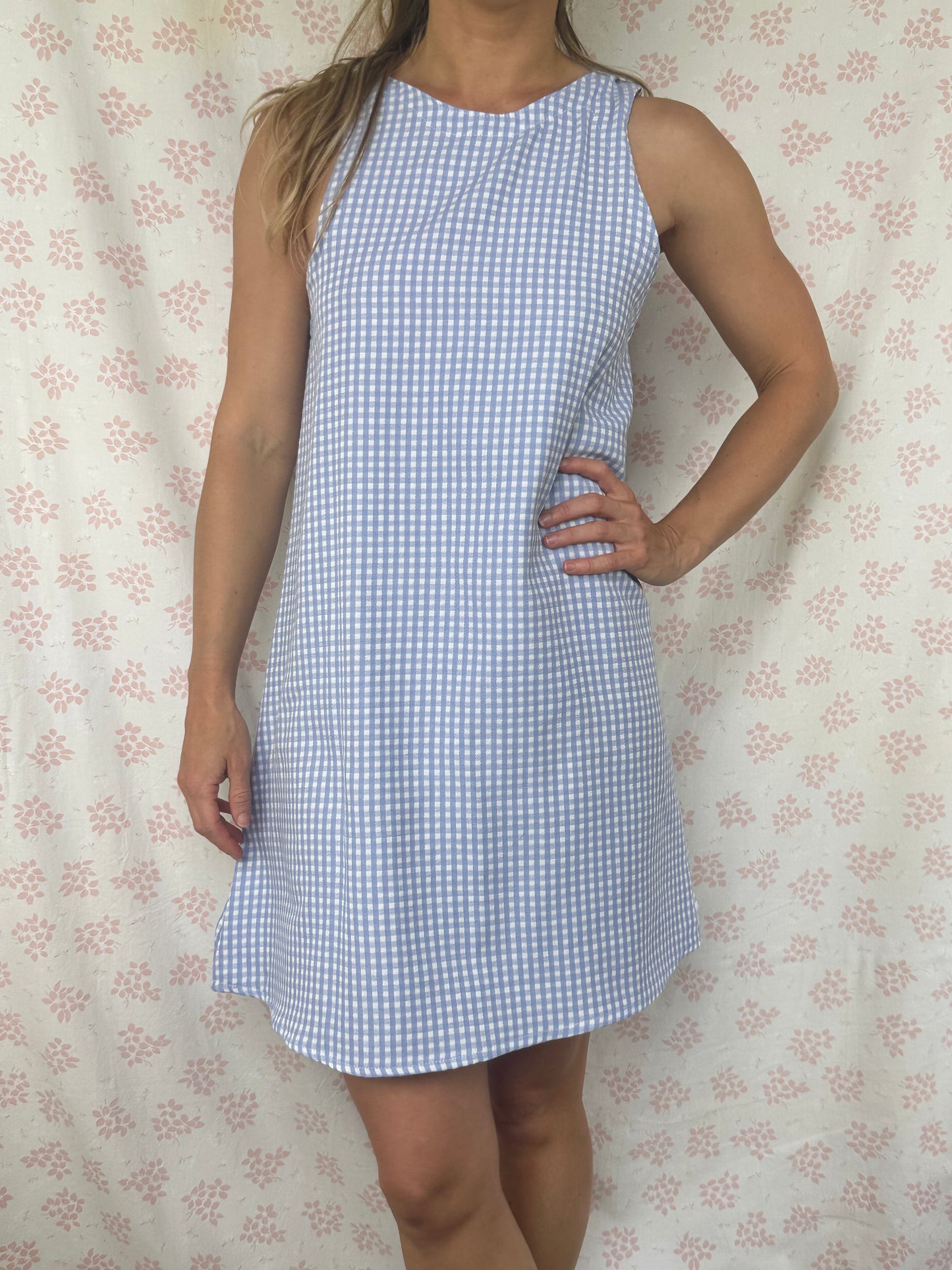 Robe Col Vichy Bleu