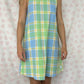 Robe Col Carreaux