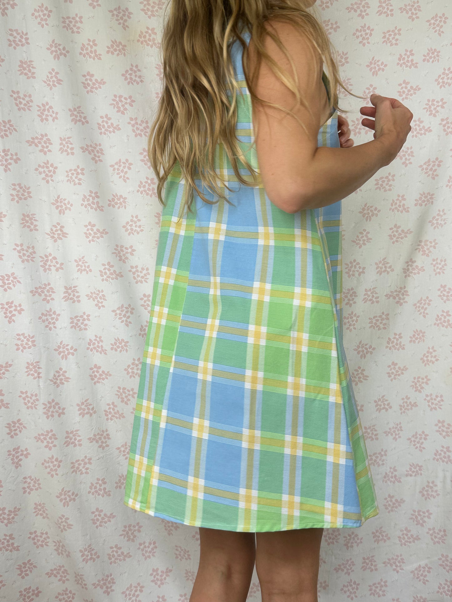 Robe Col Carreaux