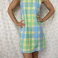 Robe Col Carreaux