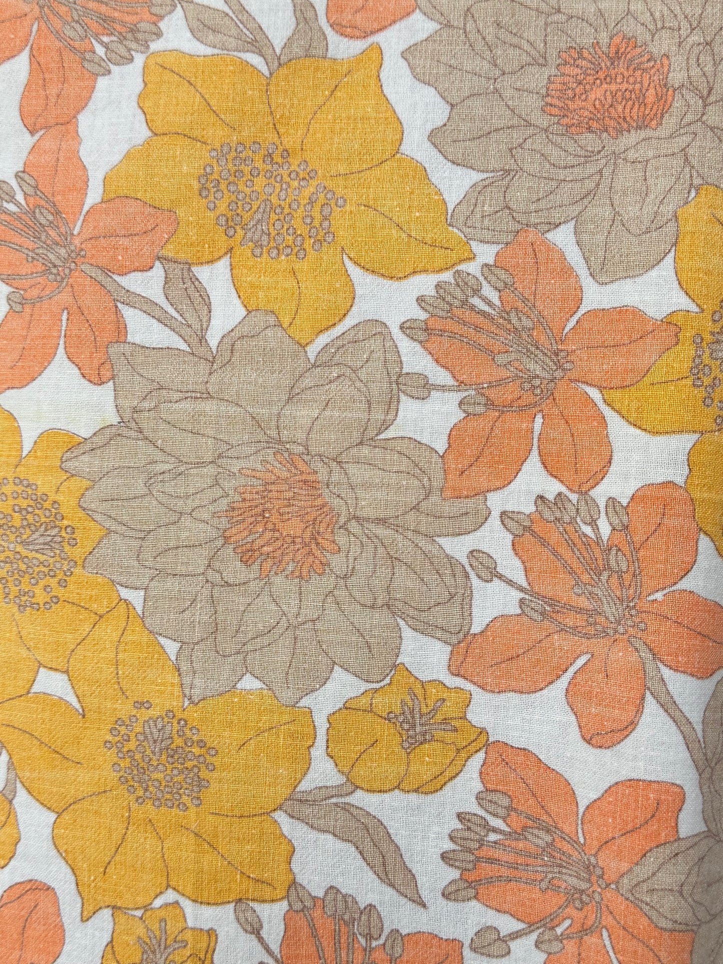 Robe Bretelle Fleurs Jaune Orange