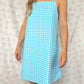 Robe Bretelle Vichy Turquoise