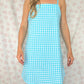 Robe Bretelle Vichy Turquoise