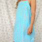 Robe Bretelle Vichy Turquoise