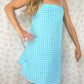 Robe Bretelle Vichy Turquoise