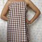 Robe Bretelle Vichy Marron