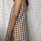 Robe Bretelle Vichy Marron