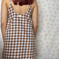 Robe Bretelle Vichy Marron
