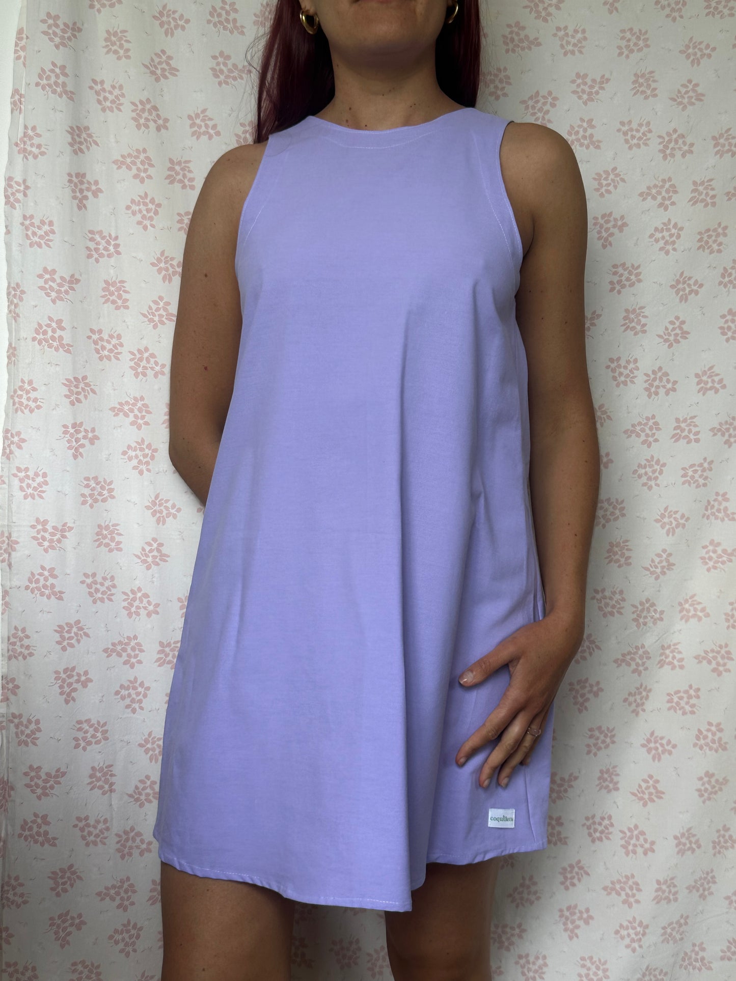 Robe Col Uni Lila