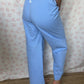 Pantalon Uni Bleu