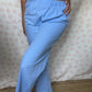 Pantalon Uni Bleu