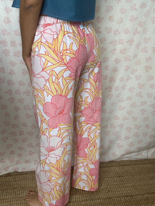 Pantalon Fleurs Rose