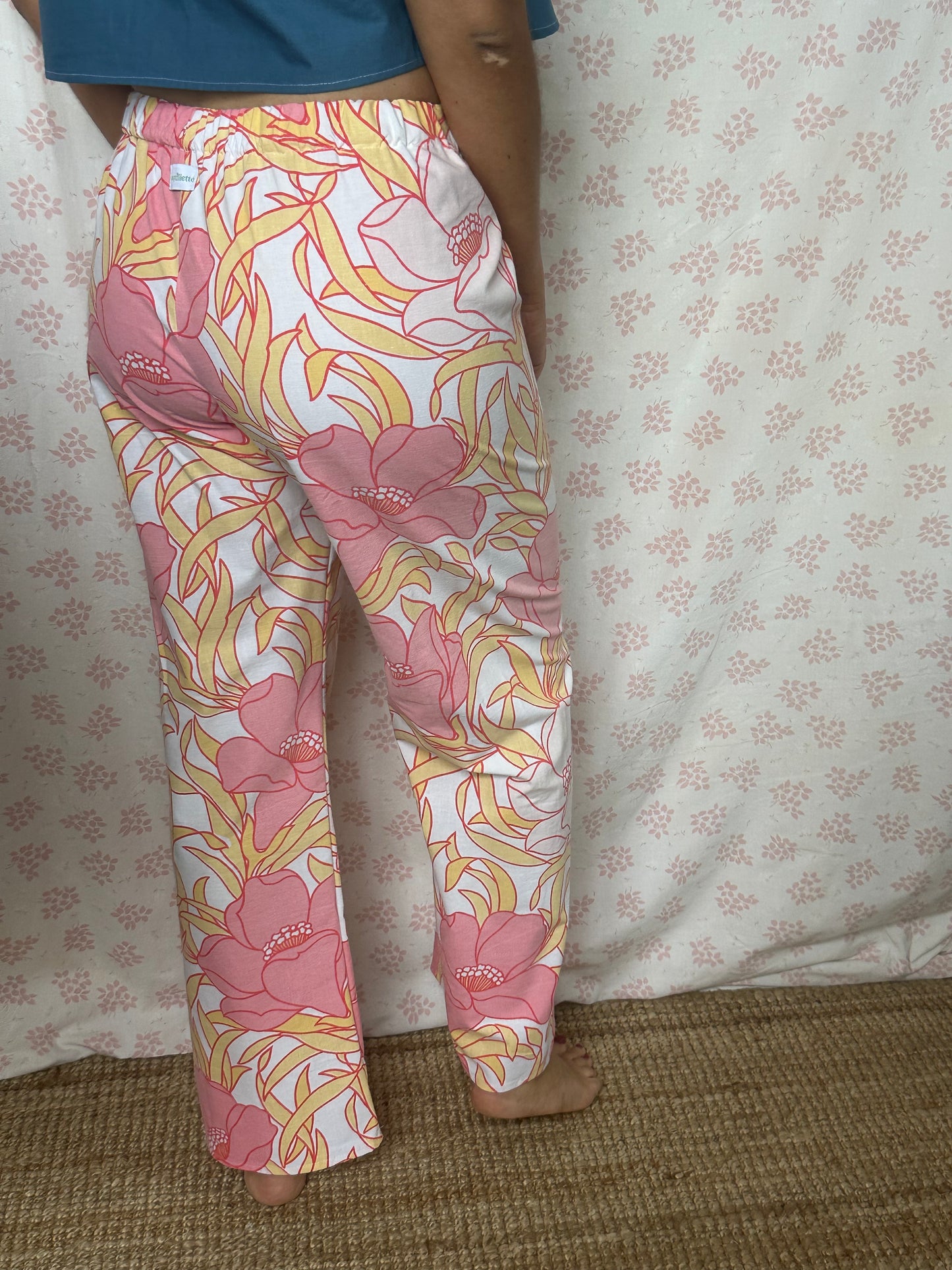 Pantalon Fleurs Rose