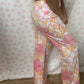 Pantalon Fleurs Rose