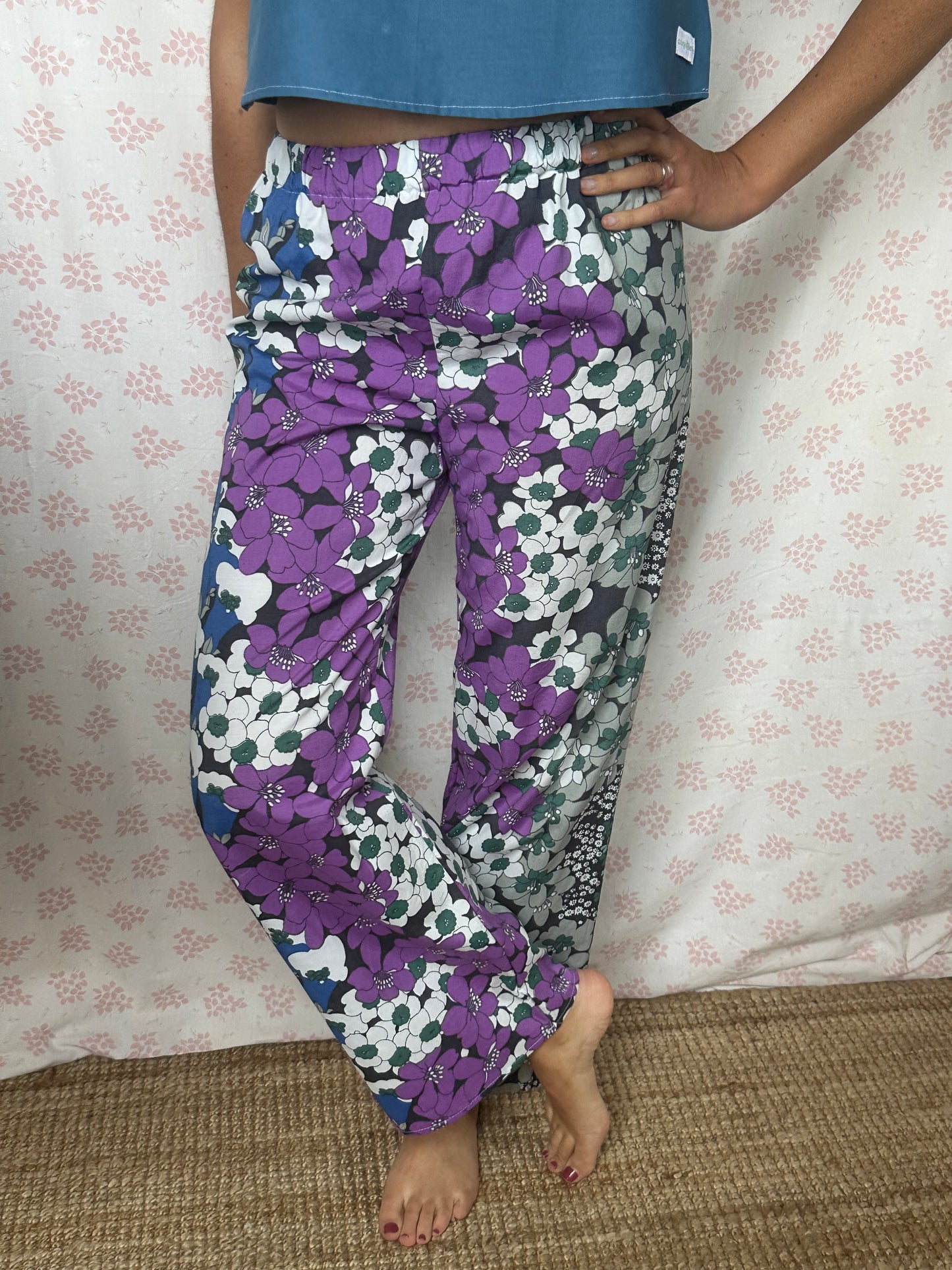 Pantalon Fleurs Violette
