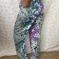 Pantalon Fleurs Violette
