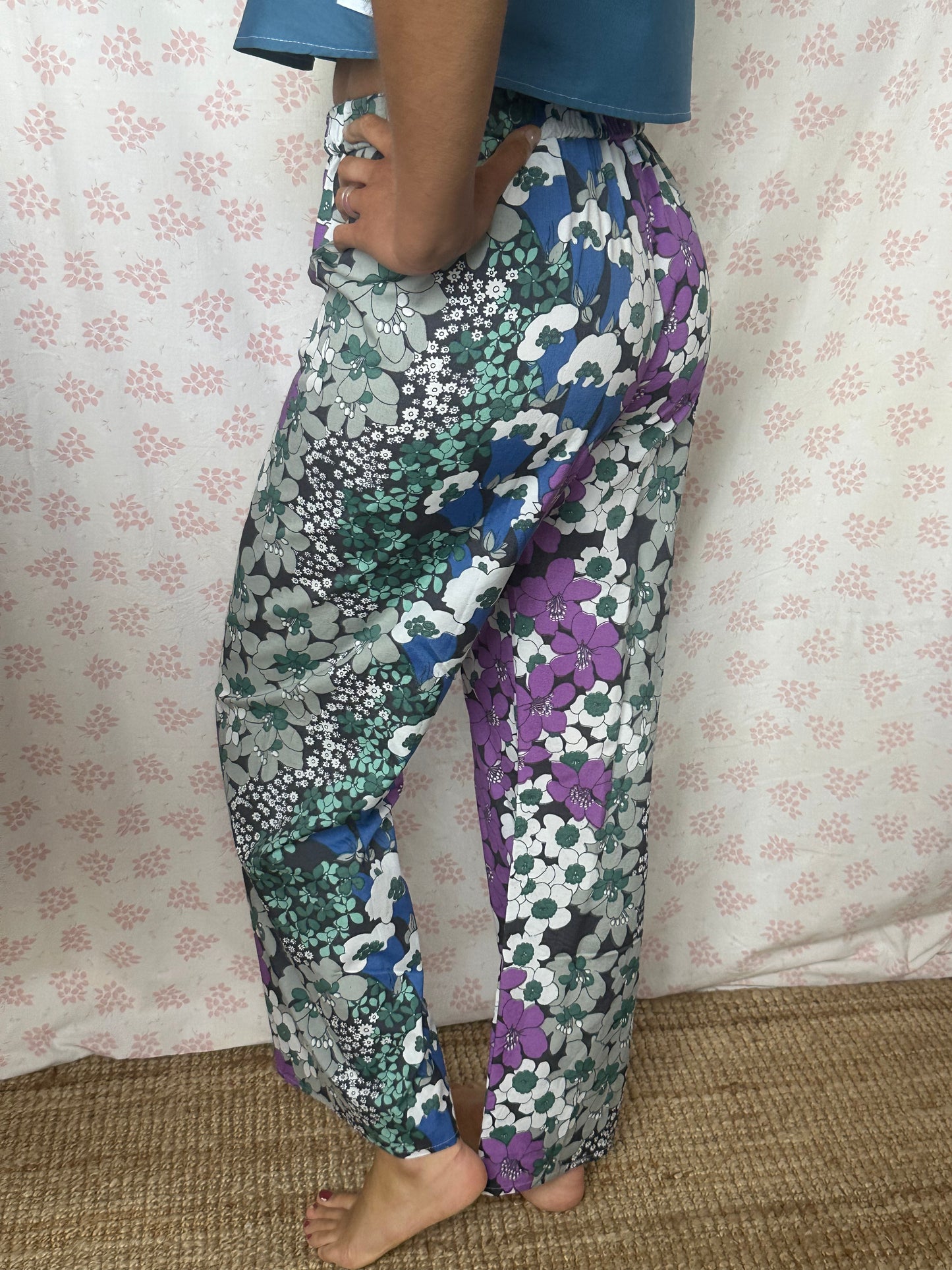 Pantalon Fleurs Violette