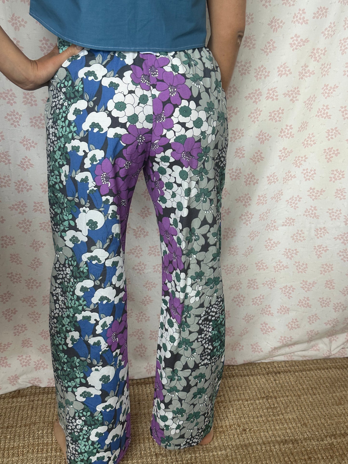 Pantalon Fleurs Violette
