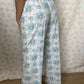 Pantalon Fleurs Bleu