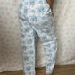 Pantalon Fleurs Bleu