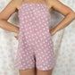 Combishort Vieux Rose Fleurs