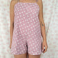 Combishort Vieux Rose Fleurs