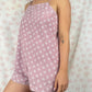 Combishort Vieux Rose Fleurs