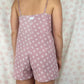 Combishort Vieux Rose Fleurs