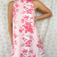 Robe Col Fleurs Rose