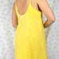 Robe Bretelle Uni Jaune