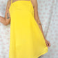 Robe Bretelle Uni Jaune