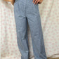 Pantalon Bleu Fleurs