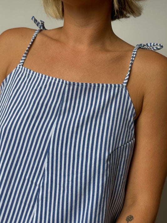 Combishort Rayé Bleu